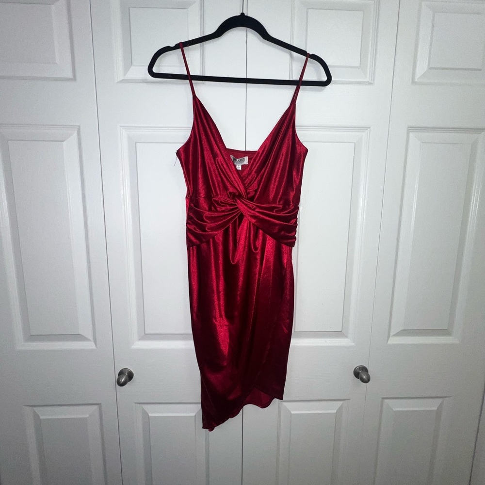 Shareen Collections‎ Red Satin Dress